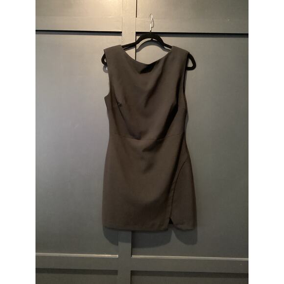 Revolve Likely Amari black boat neck ruched sleeveless mini dress 10 - Picture 2 of 10